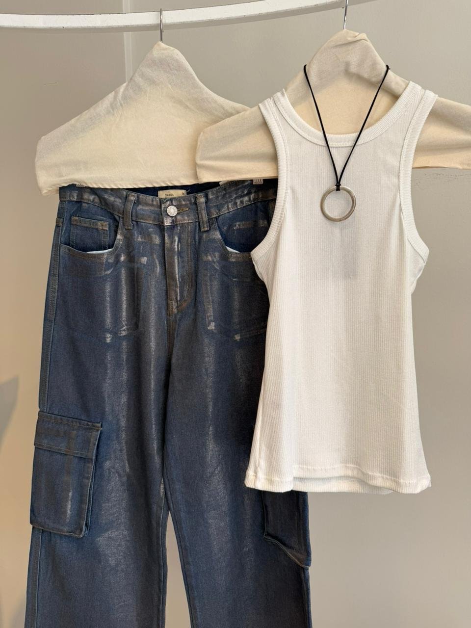 JEAN METAL AZUL