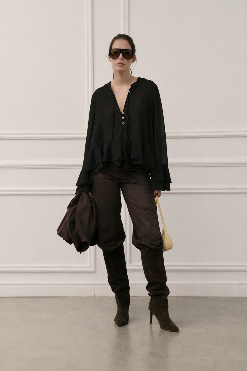 CAMISA ALBA NEGRA